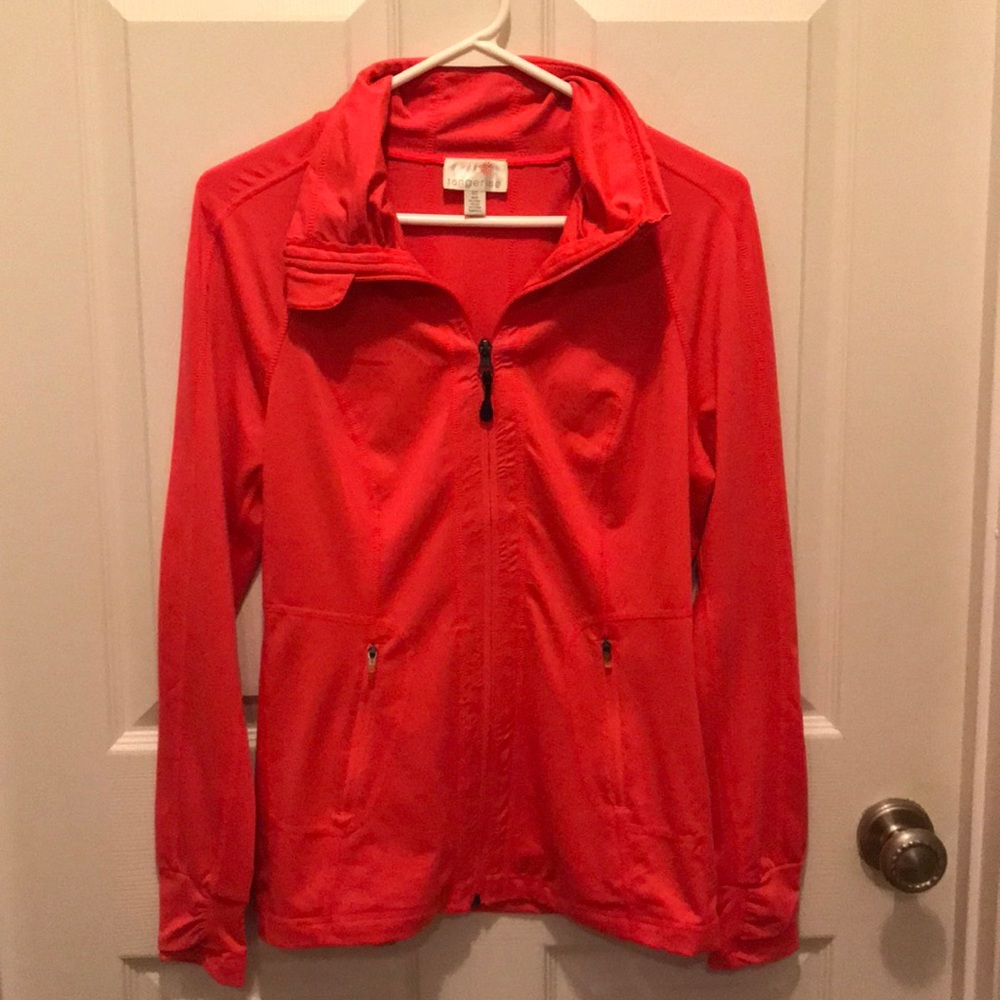 Tangerine zip up.